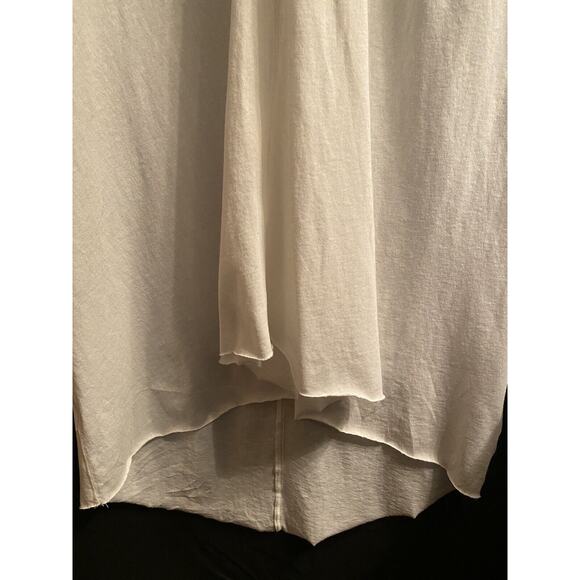 Free People Beach White paneled gathered at center hi low Coverup Oversized - Picture 3 of 10